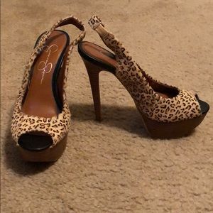 Jessica Simpson Cheetah Slingback Pumps